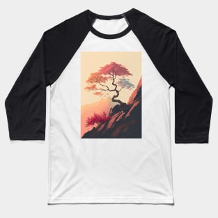 The Japanese Maple's Perch: A Pastel Oasis Baseball T-Shirt